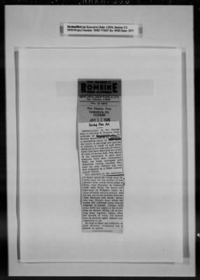 Thumbnail for General Records > Press Clippings: December 1944-January 1945