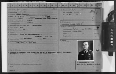 Thumbnail for Personnel Files and Identification Papers > Personnel card of Lt Col Kurt Pinel