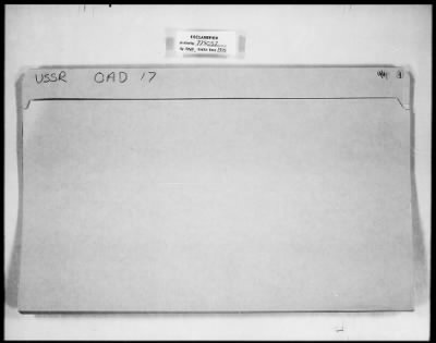 Thumbnail for Cultural Object Restitution And Custody Records > USSR OAD 17