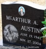 Thumbnail for McArthur A. Austin Black Granite Tombstone