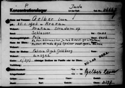 Camp Records - Inmate Cards > Records on Prisoners, Frys-Gert