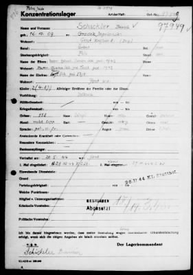 Camp Records - Inmate Cards > Records on Prisoners, Sche-Schu