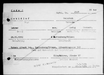 Camp Records - Inmate Cards > Records on Prisoners, Sche-Schu