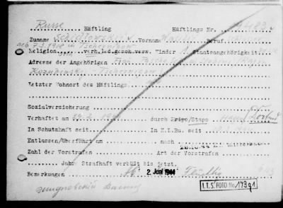 Camp Records - Inmate Cards > Records on Prisoners, Sche-Schu