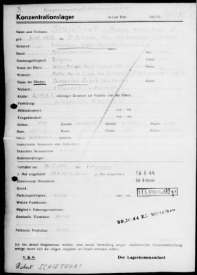 Camp Records - Inmate Cards > Records on Prisoners, Sche-Schu