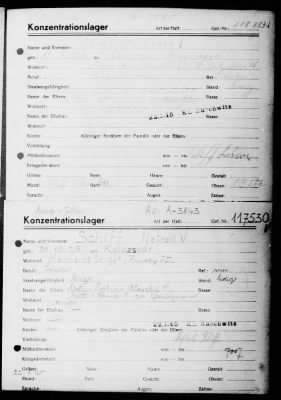 Camp Records - Inmate Cards > Records on Prisoners, Sche-Schu