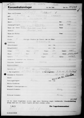 Camp Records - Inmate Cards > Records on Prisoners, Sche-Schu