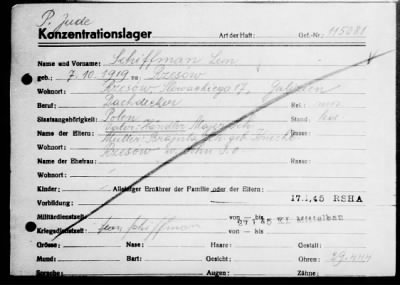 Camp Records - Inmate Cards > Records on Prisoners, Sche-Schu