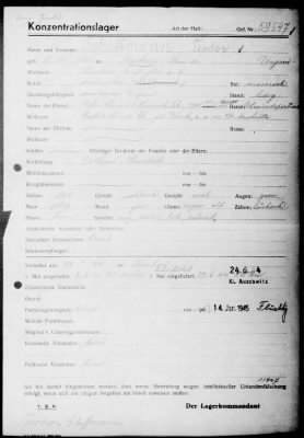 Camp Records - Inmate Cards > Records on Prisoners, Sche-Schu