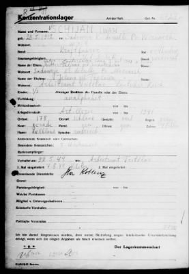 Camp Records - Inmate Cards > Records on Prisoners, Sche-Schu