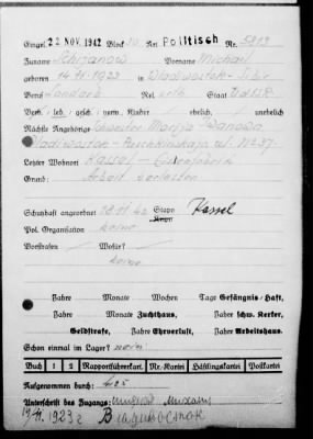 Camp Records - Inmate Cards > Records on Prisoners, Sche-Schu