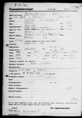 Camp Records - Inmate Cards > Records on Prisoners, Sche-Schu