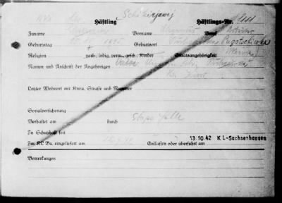 Camp Records - Inmate Cards > Records on Prisoners, Sche-Schu