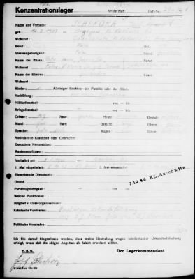 Camp Records - Inmate Cards > Records on Prisoners, Sche-Schu