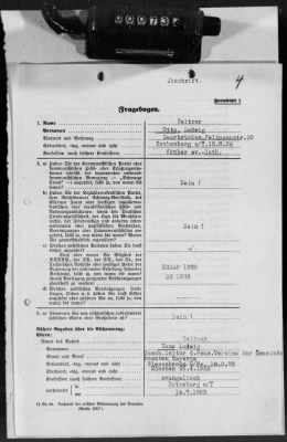 Thumbnail for Personnel Files and Identification Papers > Medical Councillor Dr Otto Ludwig Zeitzer