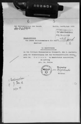 Thumbnail for Personnel Files and Identification Papers > Medical Councillor Dr Otto Ludwig Zeitzer