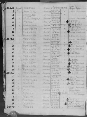 Thumbnail for Flossenbürg Concentration Camp > Handwritten lists of inmates