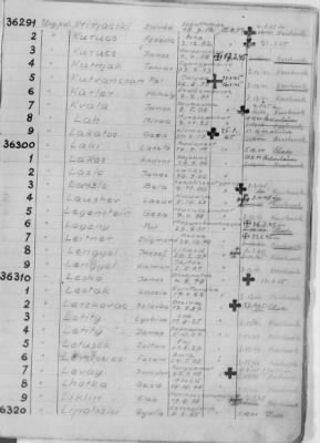 Thumbnail for Flossenbürg Concentration Camp > Handwritten lists of inmates