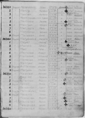 Flossenbürg Concentration Camp > Handwritten lists of inmates