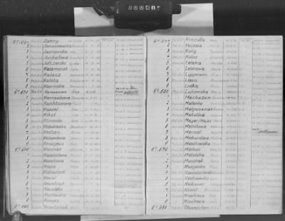 Thumbnail for Flossenbürg Concentration Camp > Handwritten lists of inmates