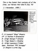 Lt Leonard L Shapiro, B-25 Pilot, KIA 321stBG,447thBS, 5 July 1943