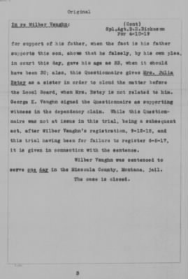 Old German Files, 1909-21 > Wilbur Vaughn (#221749)