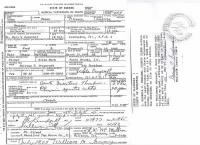 Fred Scott Craycroft, Death certificate