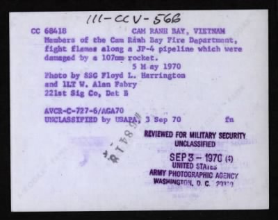 Thumbnail for 1st Infantry Division-1970 > CC68418