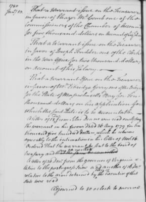 Rough Journals, 1774-89 > Nov 9, 1779 - Jan 26, 1780 (Vol 25)