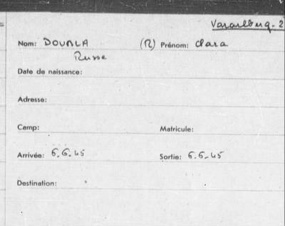 Thumbnail for Camp Records - Inmate Cards > Name Cards, Jun 1945