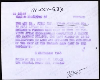 173rd Airborne Brigade 1966 > CC36145