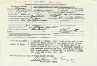 William Benjamin Craycroft death certificate