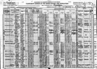 1920 Jan 12 US Census for August & Anna Baer in Philadelphia, Lines 85-86