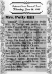 Thumbnail for Pollie Hill obit