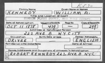 Thumbnail for WILLIAM A > KENNEDY, WILLIAM A