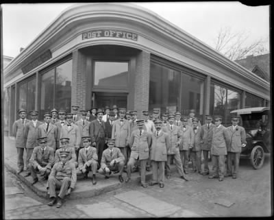 Thumbnail for Leon Abdalian Photographs > Workers at the Jamaica Plain Post Office, 71 Green Street, near Cheshire Street