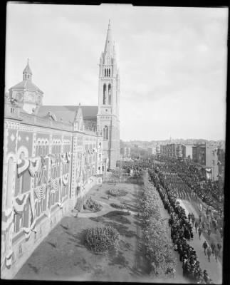 Thumbnail for Leon Abdalian Photographs > Young soldiers marching, Mission Church