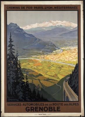 Thumbnail for Travel Posters > Grenoble. Services automobiles de la route des Alpes