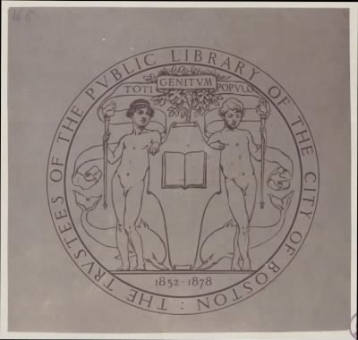 Thumbnail for Trustees' McKim Construction Photos > Boston Public Library Seal