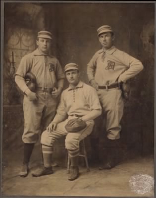 Thumbnail for McGreevey Collection > Pat Moran, Fred Brown and Malachi Kittridge of the Boston Nationals