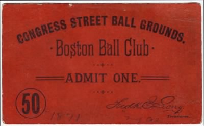 McGreevey Collection > Congress Street Ballgrounds pass