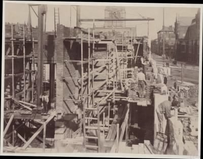 Thumbnail for Trustees' McKim Construction Photos > Blagden Street side, construction of the McKim Building