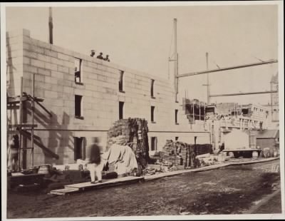 Thumbnail for Trustees' McKim Construction Photos > Blagden Street side, construction of the McKim Building