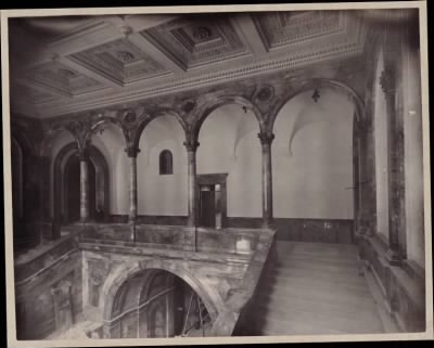 Thumbnail for Trustees' McKim Construction Photos > Arcade and staircase, construction of the McKim Building