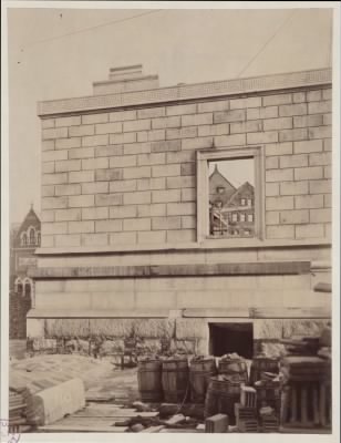 Thumbnail for Trustees' McKim Construction Photos > Boylston Street corner, construction of the McKim Building