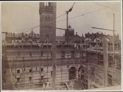 Thumbnail for Trustees' McKim Construction Photos > 179, construction of the McKim Building