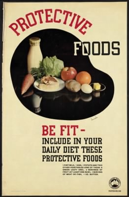 Thumbnail for Travel Posters > Protective foods. Be fit - include in your daily diet these protective foods