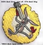 Thumbnail for T/Sgt Robt.Spoonamore (Lost 5 Nov.1944) 340thBG "This is the 486th Bomb Squad Emblem"