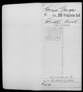 US, Civil War Service Records (CMSR) - Union - Virginia, 1861-1865 record example