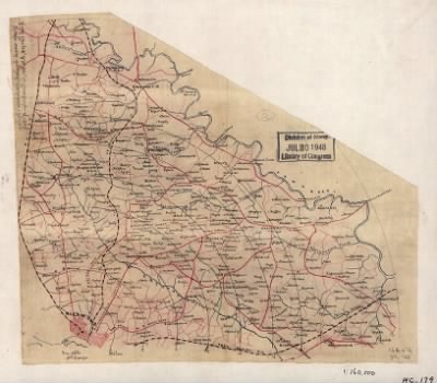 Thumbnail for Richmond > Map used by Jed. Hotchkiss, Top. Eng., 2d Corps, A.N. Va., in campaign of 1864 : [Richmond, Virginia region].